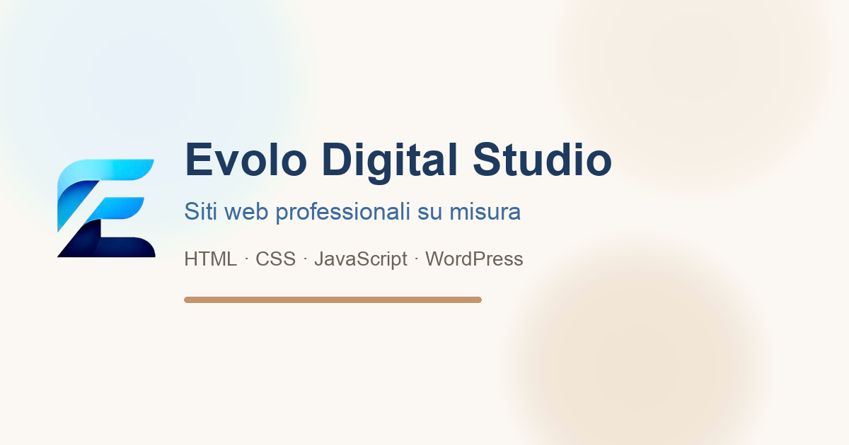 Sviluppo siti web Cosenza e Calabria — Evolo Digital Studio