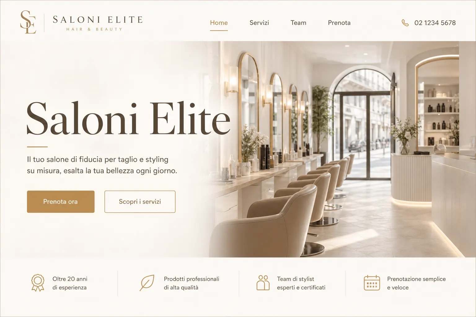 Homepage tema Saloni Elite