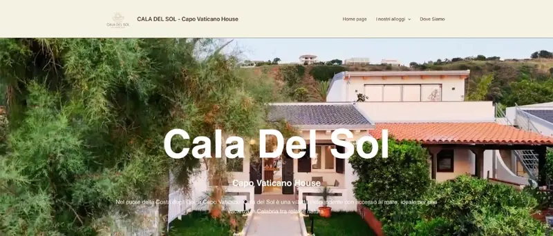 Screenshot homepage Cala del Sol — sito turistico WordPress