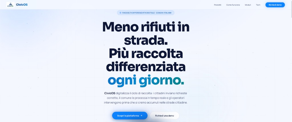 Screenshot homepage CivicOS